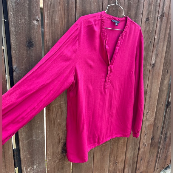 TOMMY HILFIGER  | Women’s Fuchsia Long Sleeve Blouse - Picture 1 of 5